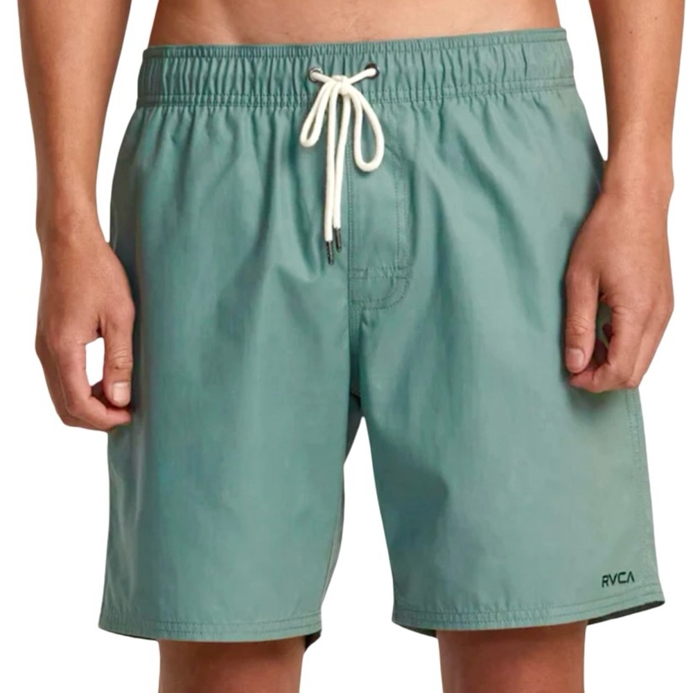 RVCA Opposites Elastic Waist Hybrid Amphibian Green Shorts Medium